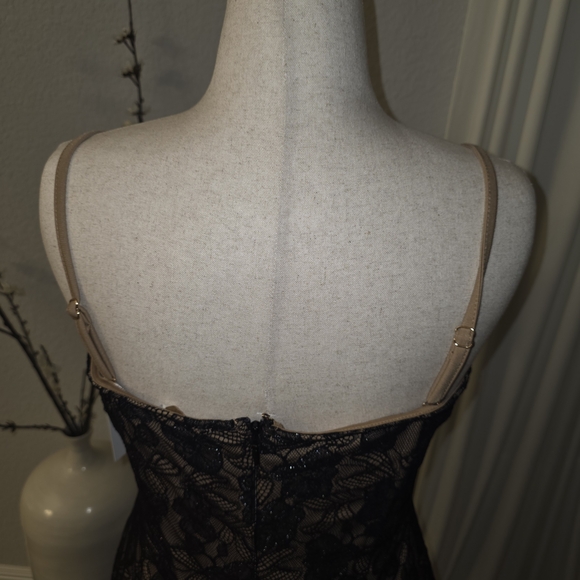 JLUXLABEL Black Strapless Lace Peplum Dress - Picture 6 of 11